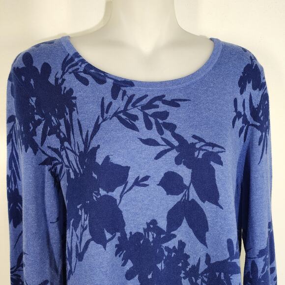 Chicos Womens Top Medium Floral Pullover Crewneck Lightweight 3/4 Sleeve Casual - Picture 3 of 10